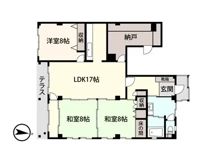 アシスト第11秋田マンション(1K/1階)の間取り写真