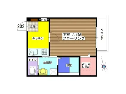 GOOD HOPE(1K/2階)の間取り写真