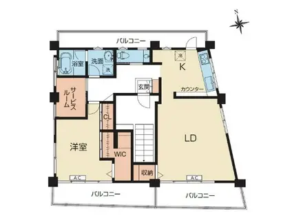古谷マンション(1LDK/2階)の間取り写真