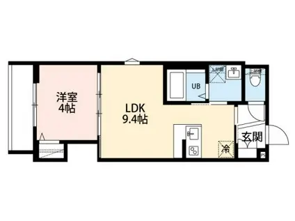 ROBOT HOME みどり台(1LDK/2階)の間取り写真