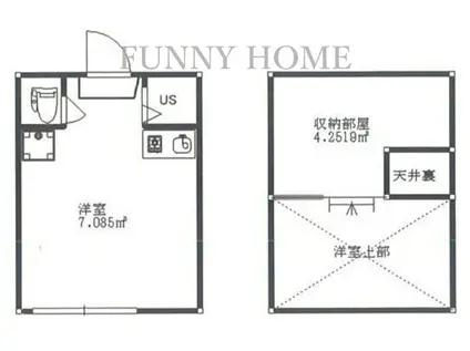 フェリスアンナ(ワンルーム/2階)の間取り写真