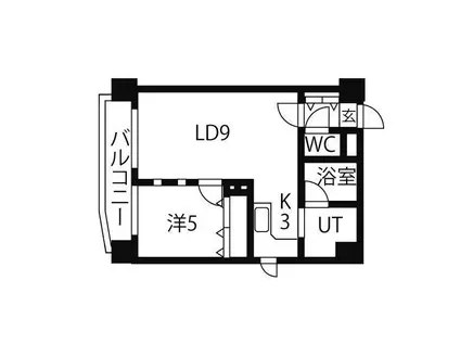 レーヴ・フロレゾン(1LDK/2階)の間取り写真