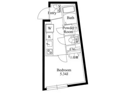 エルファーロ広尾(1K/2階)の間取り写真