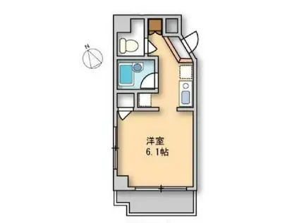 コスモリード人形町(1K/5階)の間取り写真