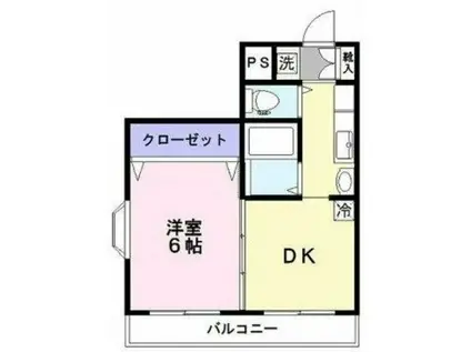 ロイヤルコートI(1K/3階)の間取り写真