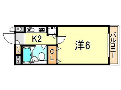 大手ビル(1K/4階)の間取り写真