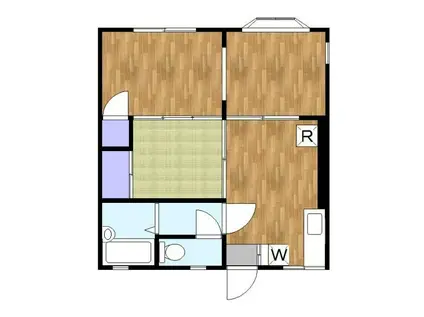 美和コーポ第1(3DK/1階)の間取り写真