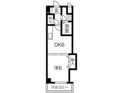 エクセルコート(1DK/4階)の間取り写真