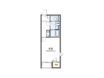 レオネクストアライズ(1K/2階)の間取り写真