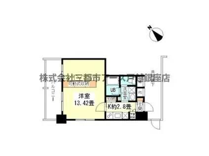 MODERNO(1K/2階)の間取り写真