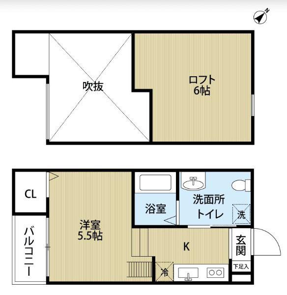パロアルト(ワンルーム/1階)の間取り写真