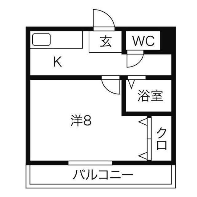 マンションブリッジ88(1K/3階)の間取り写真