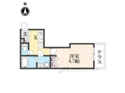 ジーメゾン十条ウエスト(1K/1階)の間取り写真