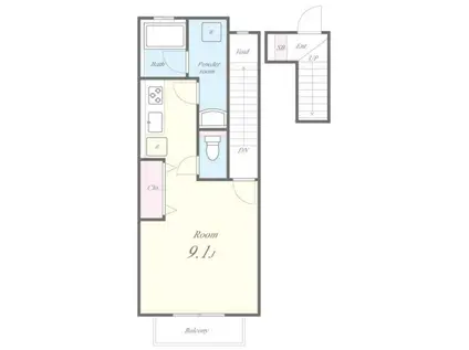 COCO西明石(ワンルーム/2階)の間取り写真