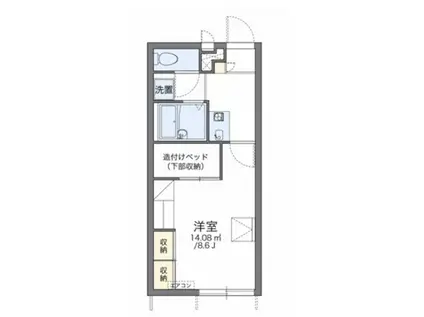 レオパレスおいし(1K/2階)の間取り写真