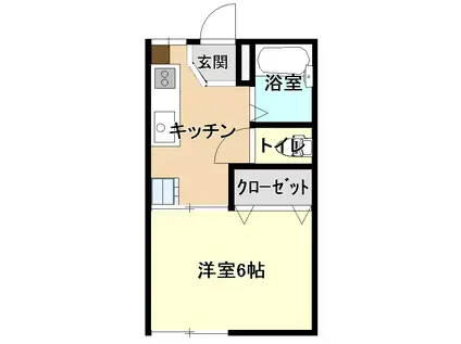 メゾン林(1K/2階)の間取り写真