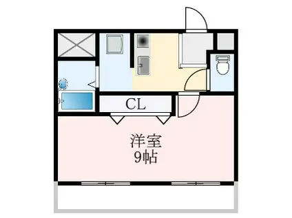 サンコークレアール(1K/5階)の間取り写真