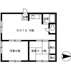 セジュールパレ(2LDK/1階)の間取り写真