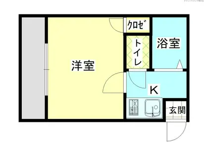 シティマンション大橋I(1K/3階)の間取り写真