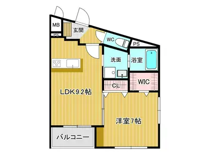 アドセレブ覚王山(1LDK/2階)の間取り写真