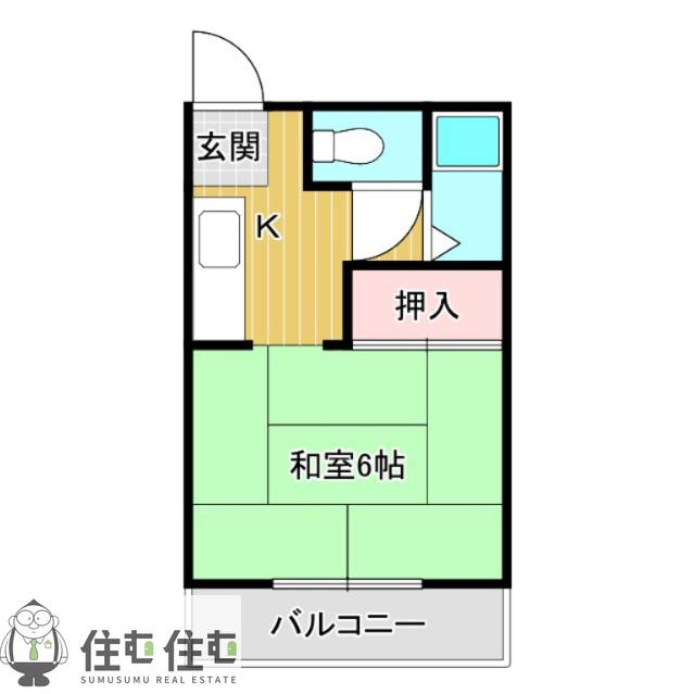 ロイヤル平成(1K/1階)の間取り写真