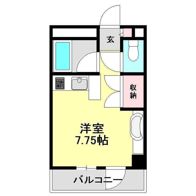ブルーハイツアウトバーン(ワンルーム/2階)の間取り写真
