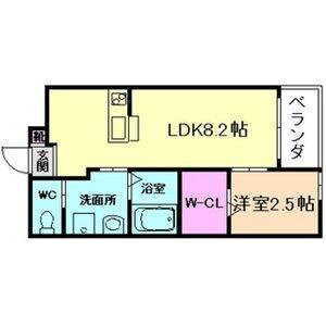 リアコート高井田中央イースト(1LDK/3階)の間取り写真