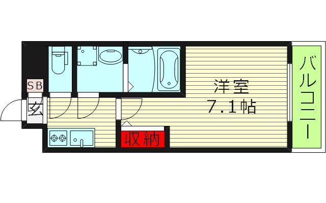 サムティ大阪GRAND イースト(1K/5階)の間取り写真