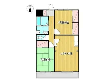 シャンポール海老名(2LDK/2階)の間取り写真