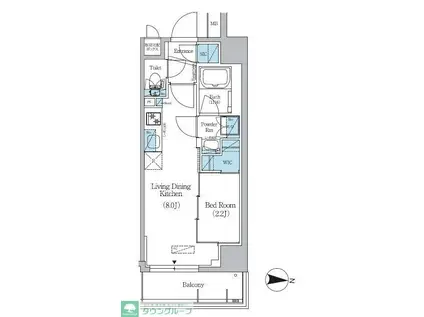 アーバネックス錦糸公園III(1LDK/7階)の間取り写真