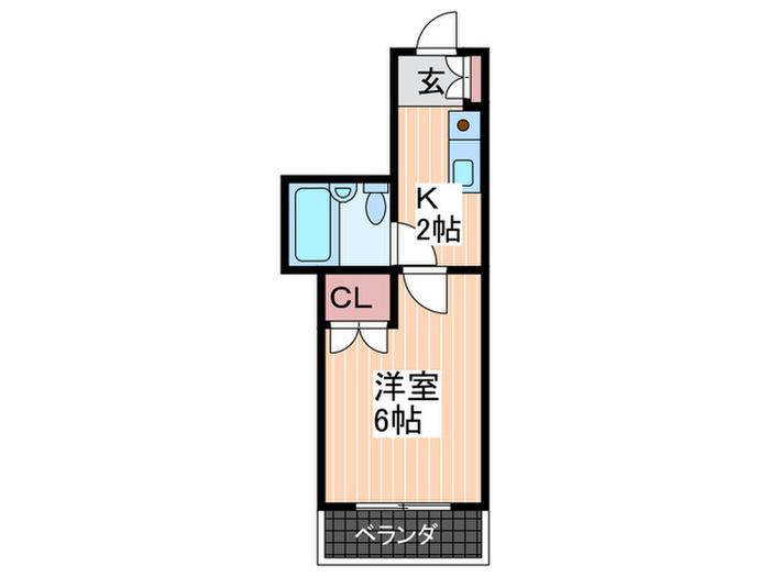 エステート15東雲(1K/3階)の間取り写真