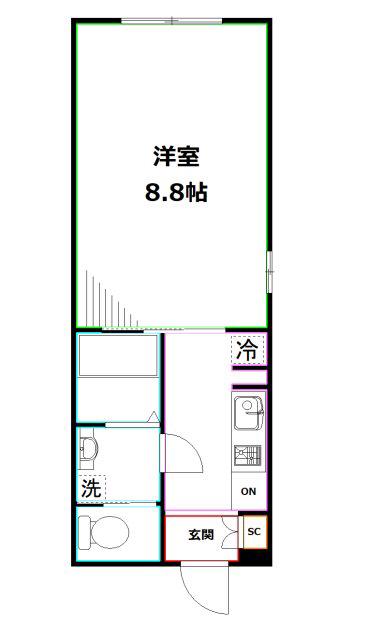 GRAND COFFRET吉祥寺本町(1K/1階)の間取り写真