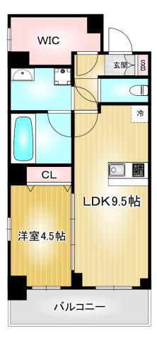 プレサンス錦ラウム(1LDK/10階)の間取り写真