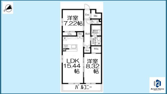 GRAN DUKE千種RUBINO(2LDK/1階)の間取り写真