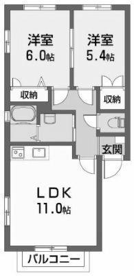 スターヒルズ(2LDK/2階)の間取り写真