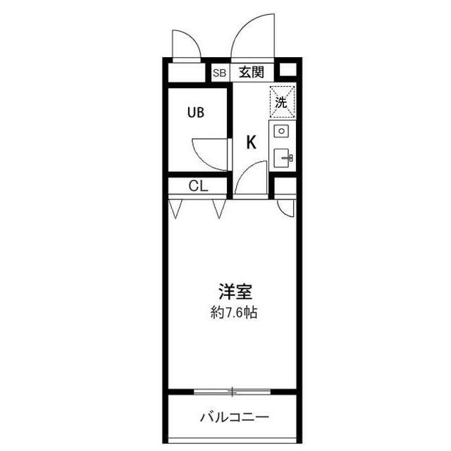 PLENDY戸塚(1K/3階)の間取り写真