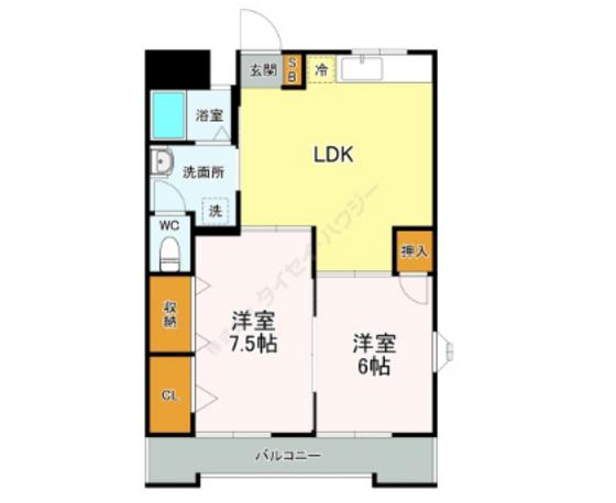 長束メゾン小谷(2LDK/3階)の間取り写真