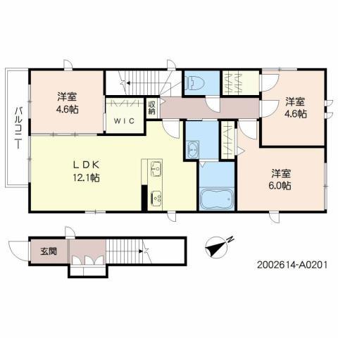 リラフォートH (3LDK/2階)の間取り写真