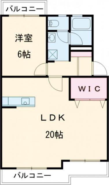 エクレール豊田(1LDK/3階)の間取り写真