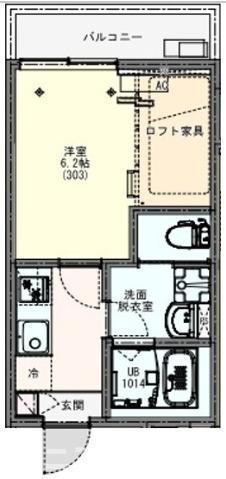 KEIAI RESIDENCE 青井(1K/3階)の間取り写真