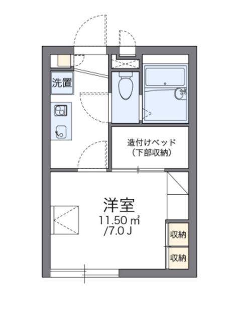 レオパレスクエスタ(1K/2階)の間取り写真