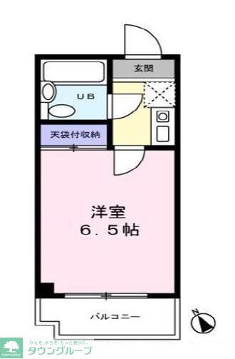 リバーサイド千住大橋(1K/3階)の間取り写真