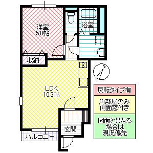 GRACE(1LDK/1階)の間取り写真