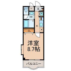 メルヴェーユ(1K/2階)の間取り写真