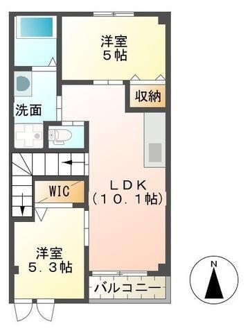 サンフィット大塚(2LDK/2階)の間取り写真