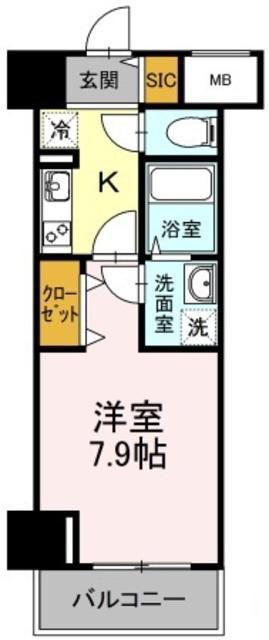 D-ROOM早稲田(1K/3階)の間取り写真