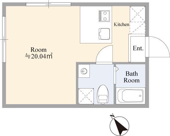 GRANDE MAISON KAMATA(1DK/1階)の間取り写真