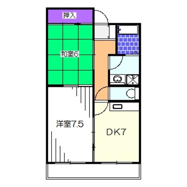 リベラルアージ(2DK/3階)の間取り写真