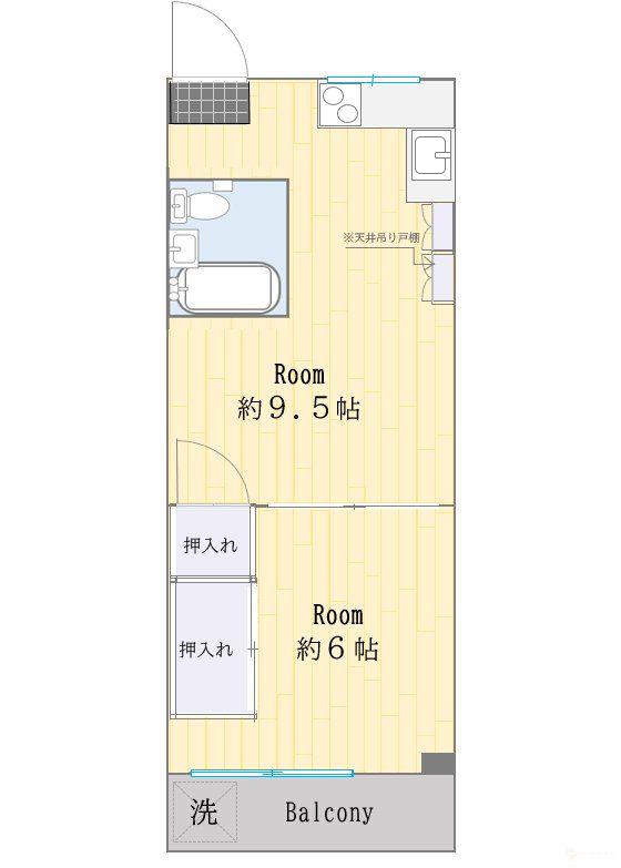 プラチナコート(1LDK/2階)の間取り写真