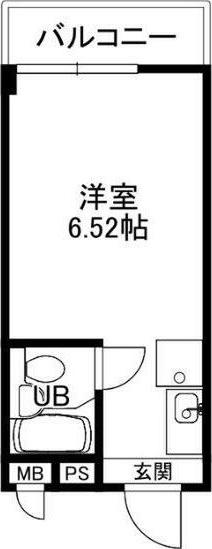 サニーパレスザウエスト(ワンルーム/2階)の間取り写真